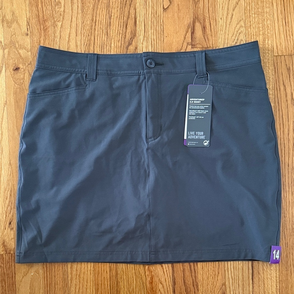 New Eddie Bauer Adventurer 2.0 Skort Skirt Grey
